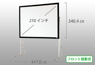 210インチ スクリーン(フロントタイプ)